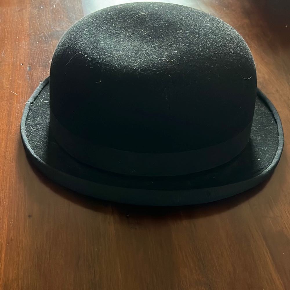 Vintage Saks Fifth Avenue black, hard, brimmed child size riding hat